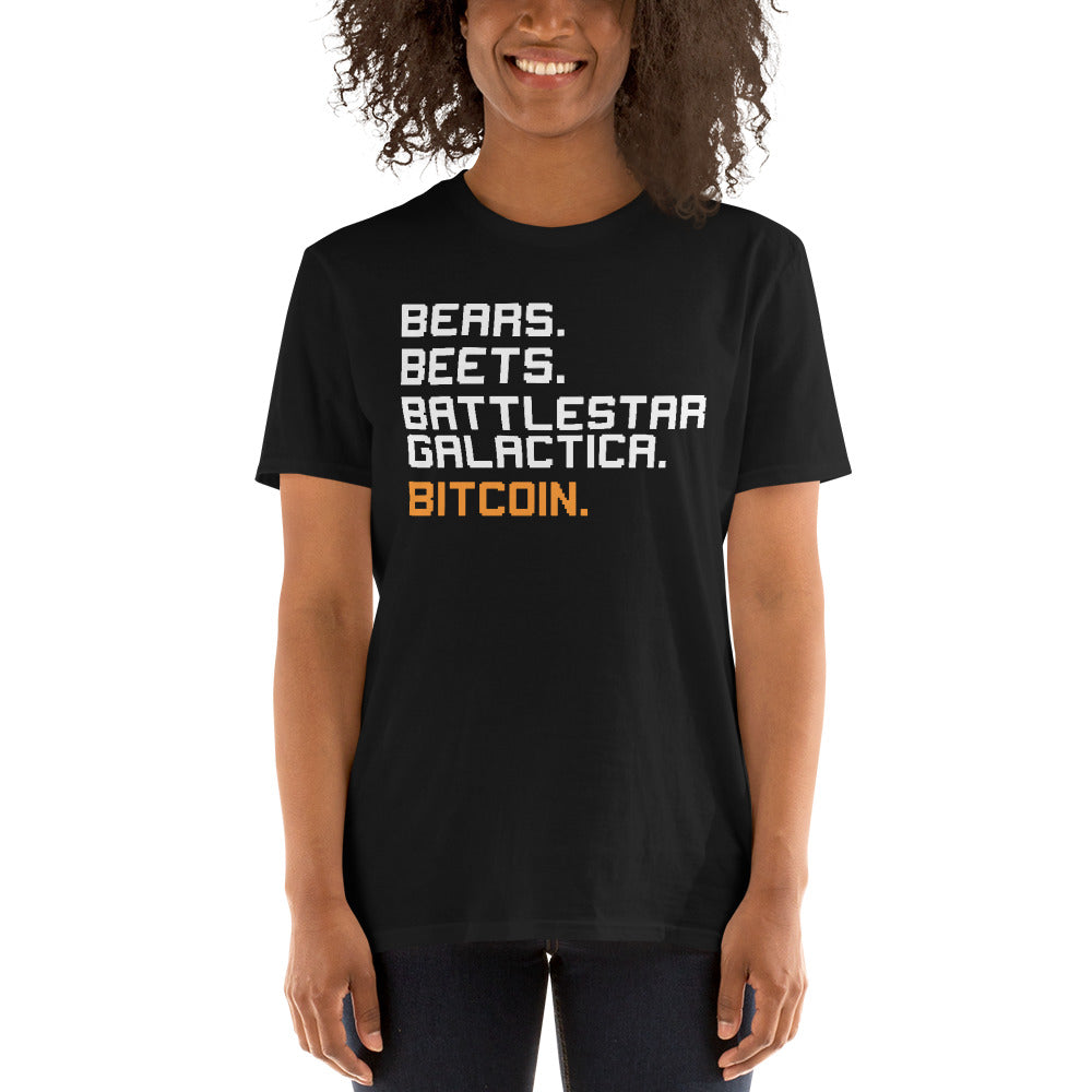 Bears Beets Battlestar Bitcoin Unisex T-Shirt