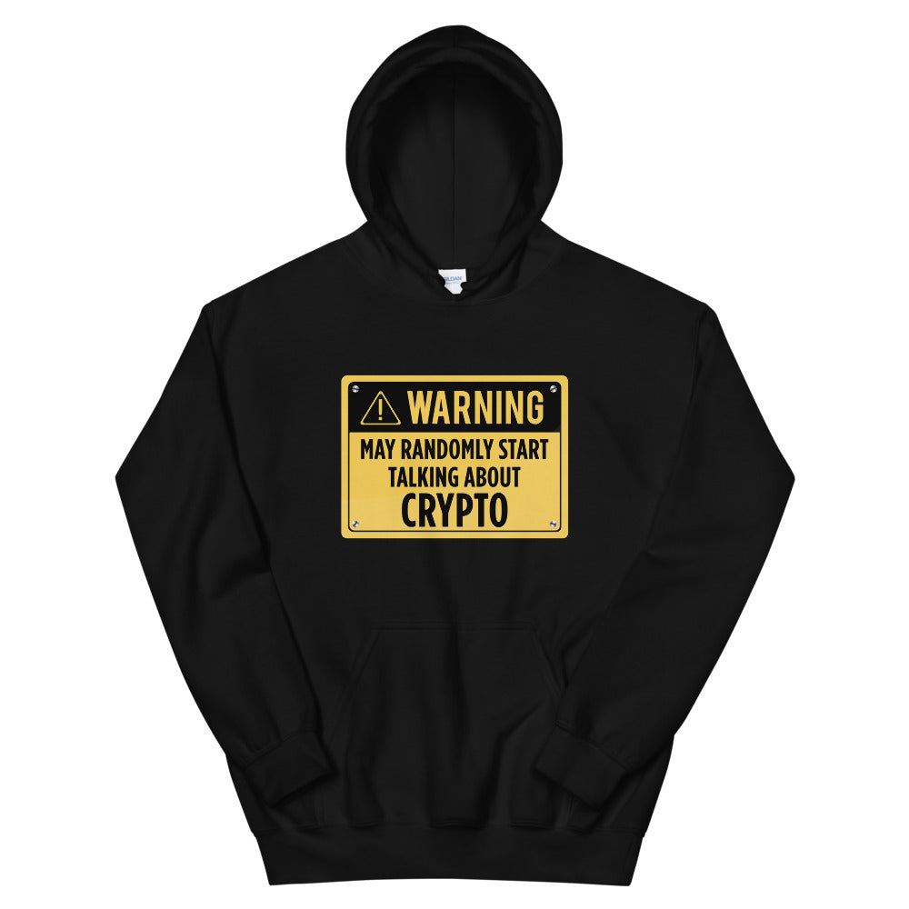 Warning Talk Crypto Unisex Hoodie