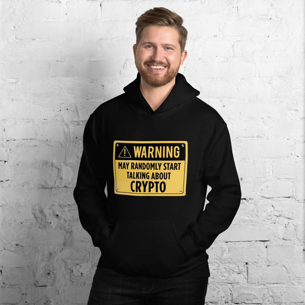 Warning Talk Crypto Unisex Hoodie