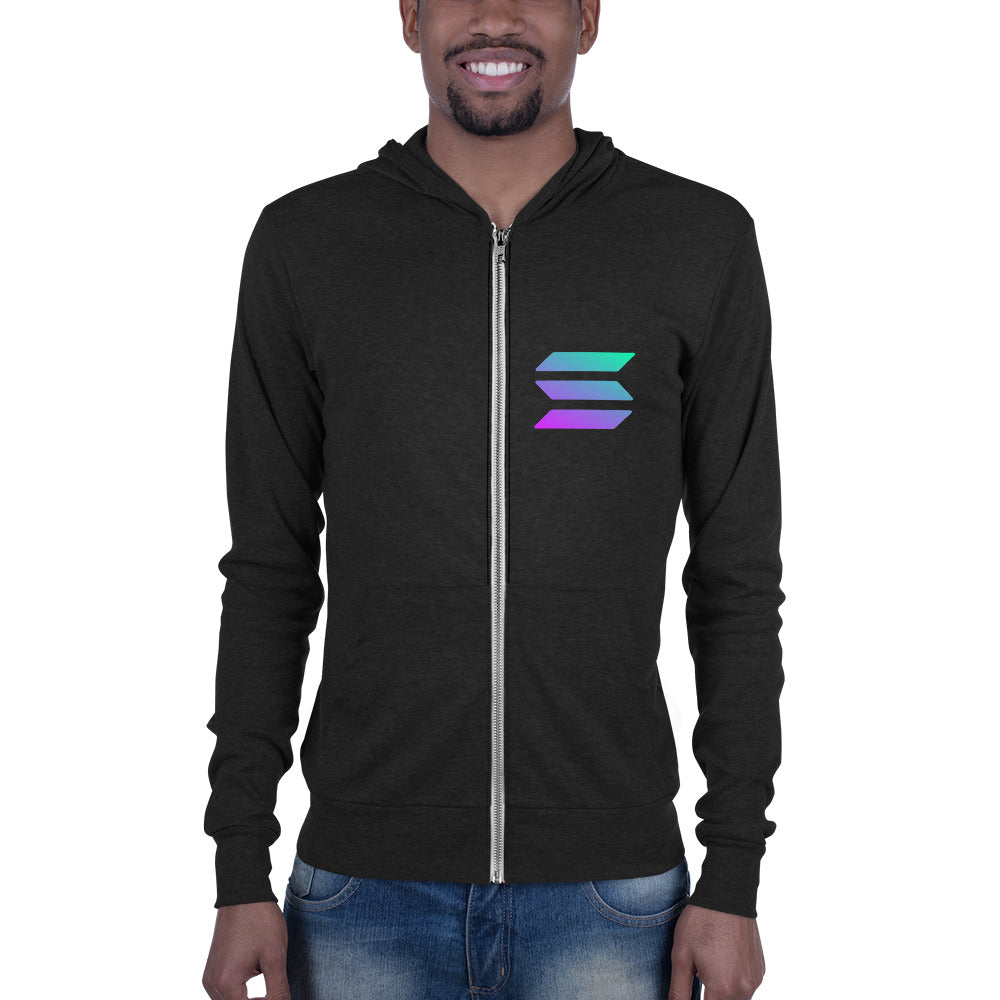 Solana Unisex zip hoodie