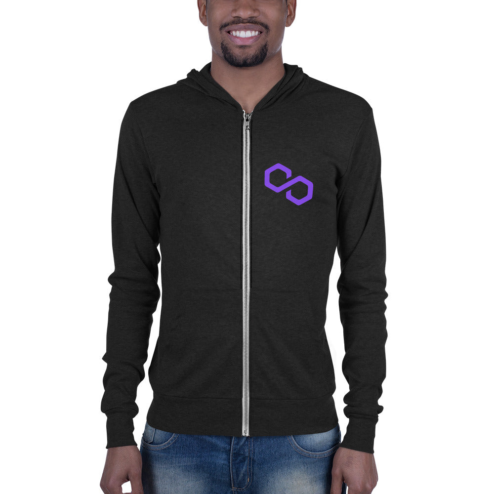 Polygon Matic Unisex zip hoodie