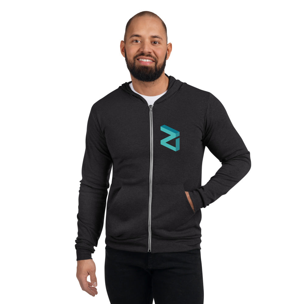 Zilliqa Unisex zip hoodie